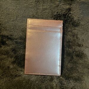 J. Crew Slim “Magic Elastic Brown Leather Card Holder